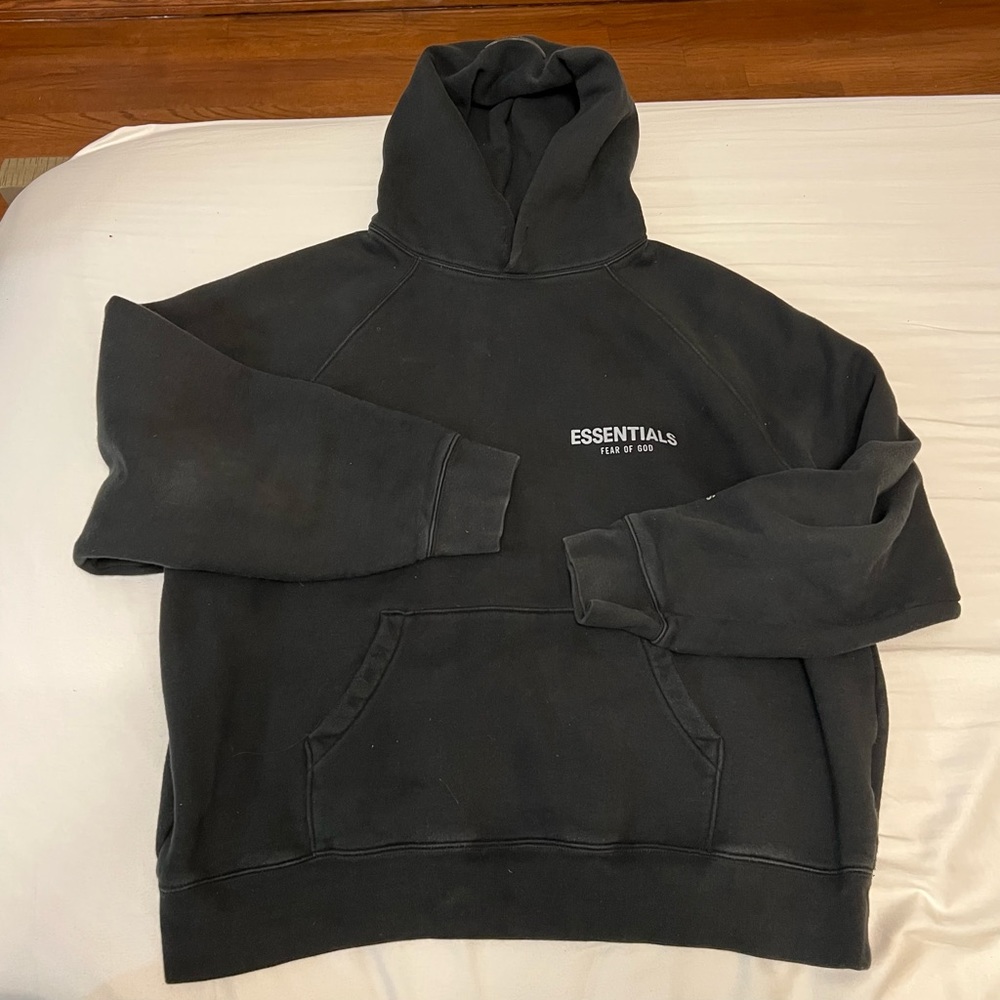 Essentials Fear of God 100% Authentic Black Hoodie Size Medium